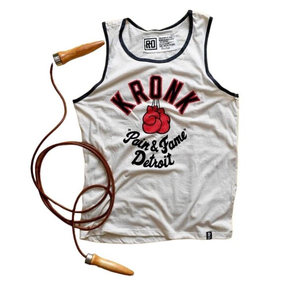 Roots Of Fight Kronk Boxing Pain & Fame Detroit Vintage Tank Top NWT XL - Picture 1 of 5